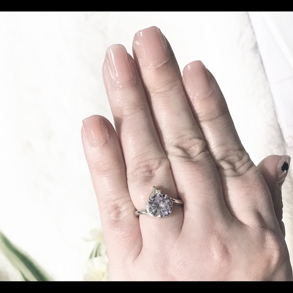 ๐Stunning Lavender Birthstone Round 4-Prong Synthetic Gem Silver Ring | US 8 - Picture 9 of 16